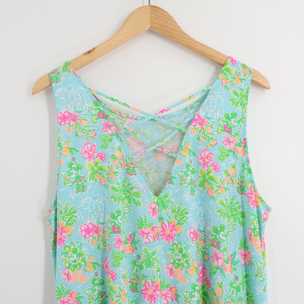 Lilly Pulitzer x Disney Parks Kristen Swing Tank Dress Sz XL Pima Cotton - Picture 4 of 10